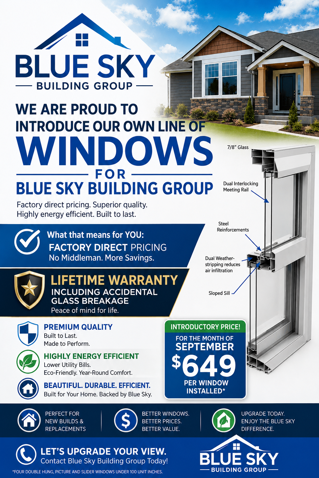 Blue Sky Building Group energy-efficient window offering